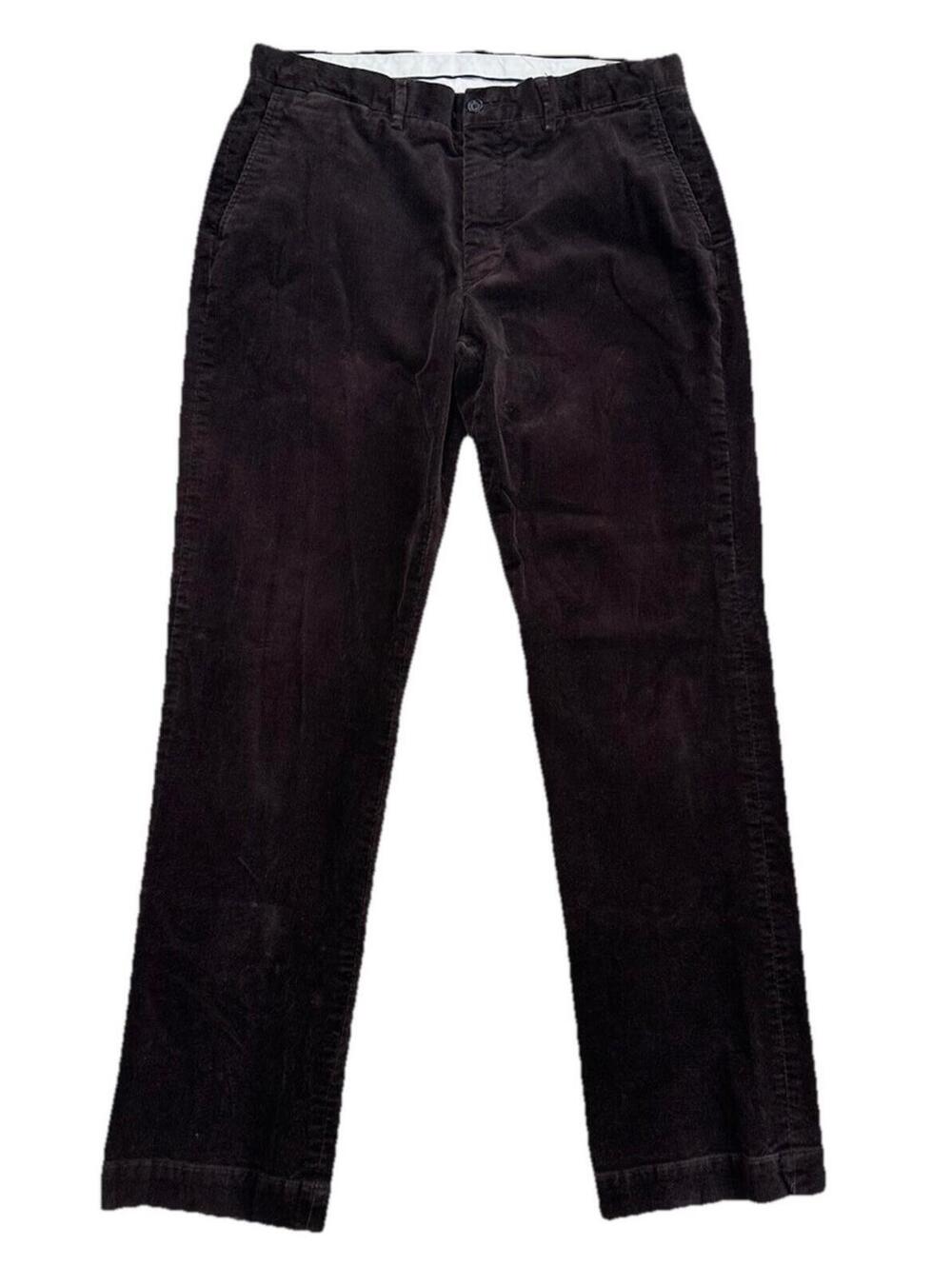 Polo Ralph Lauren Stretch Classic Fit Mens 34x34 Brown Corduroy Pants Straight